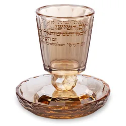 גביע קידוש קריסטל מוזהב - יום השישי