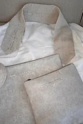 מארז כיסויים וטלית מהודר לבן אבן
