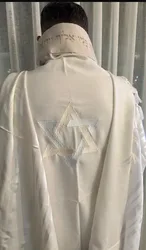 טלית צמר רחלים מגן דוד